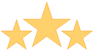 three vintage styled stars