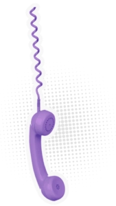 vintage, muted cut out of a corded telephone